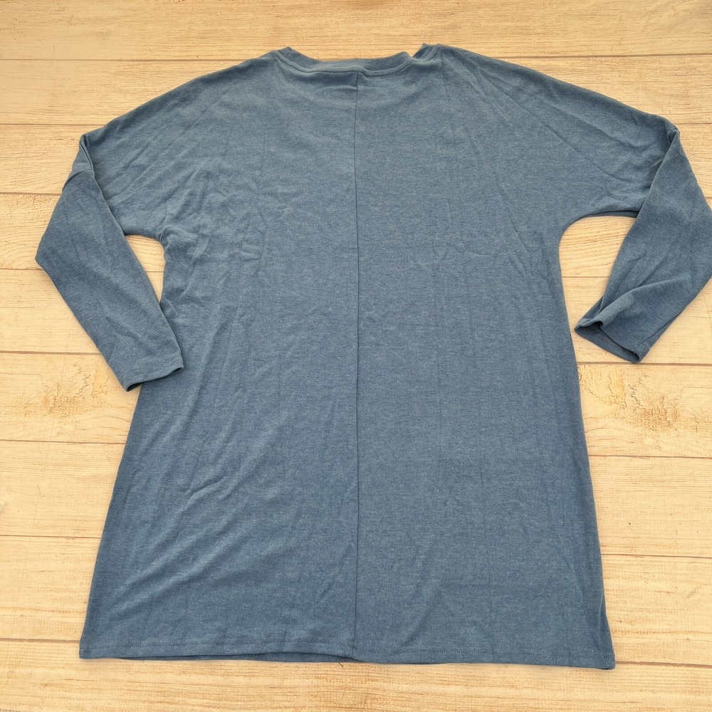 Asvivid Round Neck Turquoise SweatShirt with Pockets Size L - Picture 9 of 14